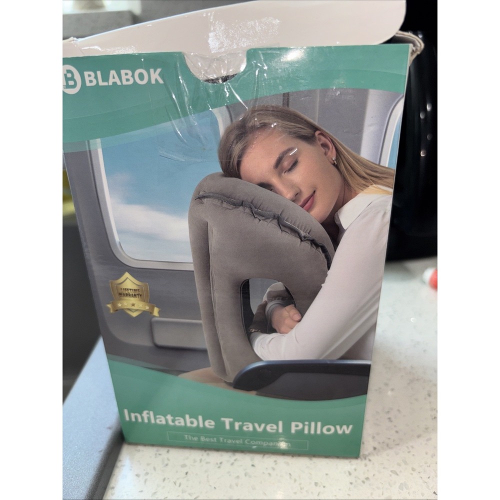 Blabok Inflatable Travel Pillow,Multifunction Travel Neck Pillow Blue - Picture 2 of 6